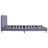 vidaXL Bedframe stof donkergrijs 90x200 cm