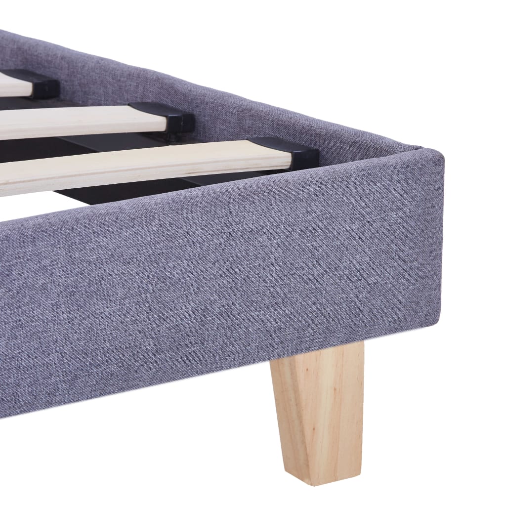 vidaXL Bedframe stof donkergrijs 90x200 cm