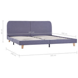vidaXL Bedframe stof donkergrijs 90x200 cm