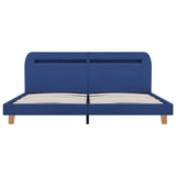 vidaXL Bedframe met LED stof donkergrijs 180x200 cm