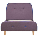 vidaXL Fabric Bed Frame Dark Grey 160x200 cm