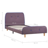 vidaXL Fabric Bed Frame Dark Grey 160x200 cm