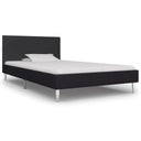 vidaXL Bedframe stof zwart 90x200 cm