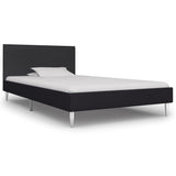 vidaXL Bedframe stof zwart 90x200 cm