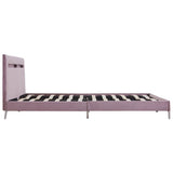 vidaXL Bedframe met LED stof blauw 160x200 cm