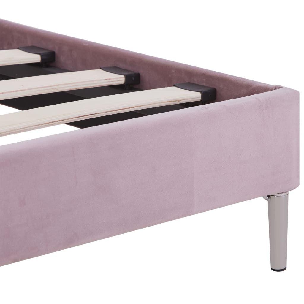 vidaXL Bedframe met LED stof blauw 160x200 cm