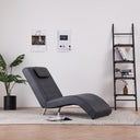 vidaXL Chaise Lounge with Cushion Faux Suede Brown