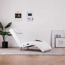vidaXL Massage chaise longue met kussen kunstleer zwart