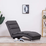 vidaXL Chaise longue kunstleer zwart