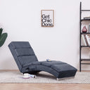 vidaXL Massage chaise longue kunstsuède bruin