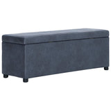 vidaXL Storage Bench 116 cm Faux Suede Brown