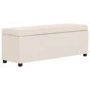 vidaXL Bankje met opbergvak 116 cm polyester lichtgrijs