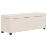 vidaXL Bankje met opbergvak 116 cm polyester lichtgrijs