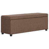 vidaXL Bankje met opbergvak 116 cm polyester lichtgrijs