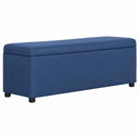 vidaXL Bankje met opbergvak 116 cm polyester lichtgrijs