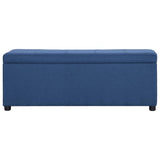 vidaXL Bankje met opbergvak 116 cm polyester lichtgrijs
