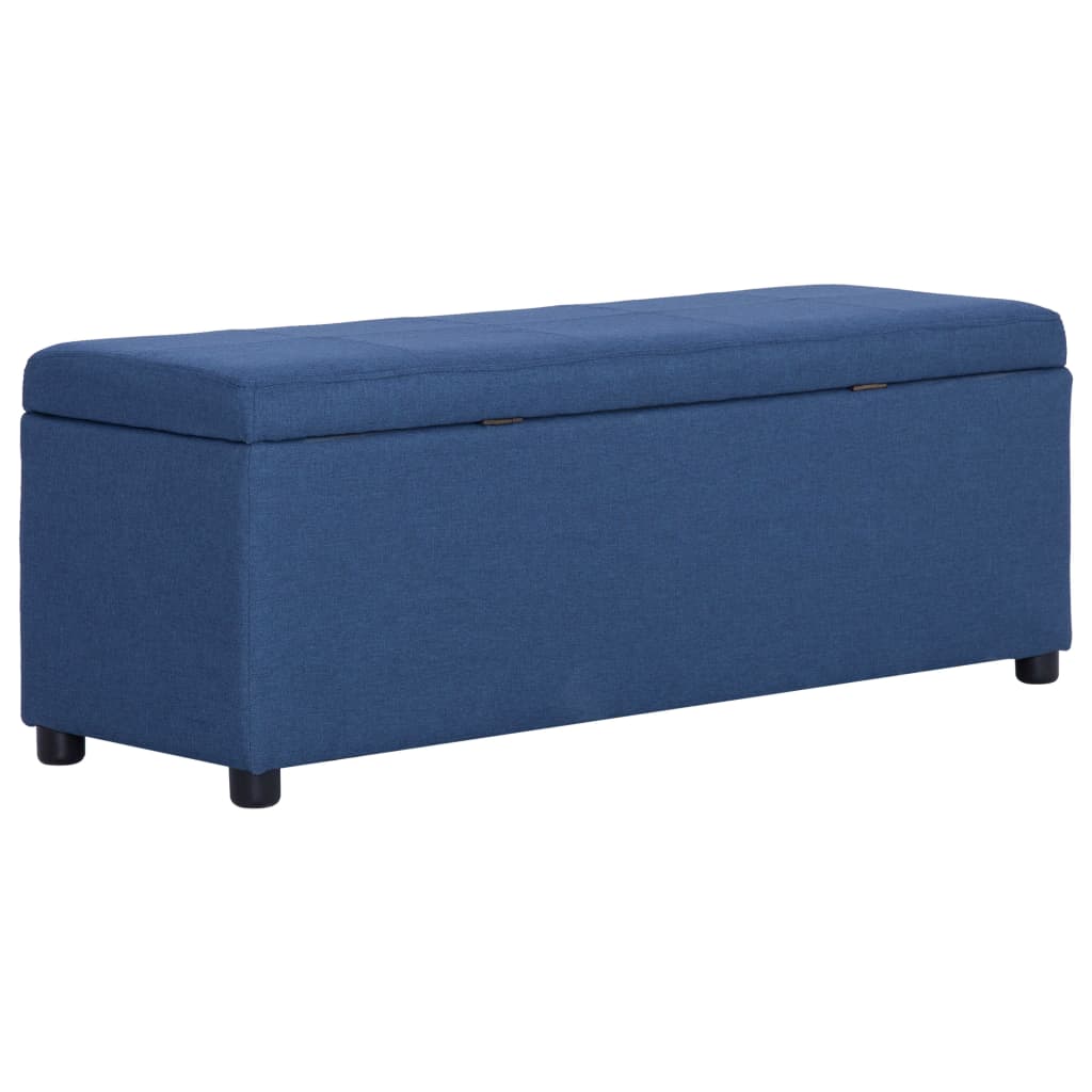 vidaXL Bankje met opbergvak 116 cm polyester lichtgrijs