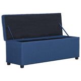 vidaXL Bankje met opbergvak 116 cm polyester lichtgrijs