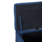 vidaXL Bankje met opbergvak 116 cm polyester lichtgrijs