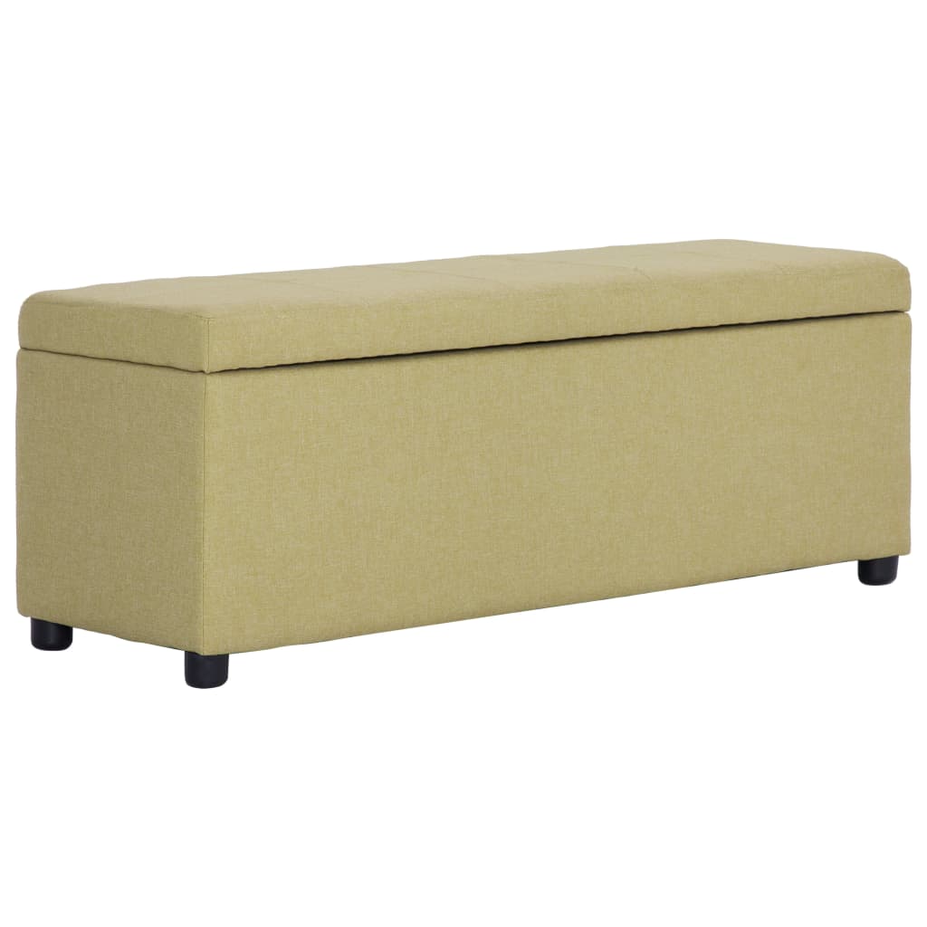 vidaXL Bankje met opbergvak 116 cm polyester lichtgrijs