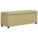vidaXL Bankje met opbergvak 116 cm polyester lichtgrijs
