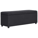vidaXL Bankje met opbergvak 116 cm polyester lichtgrijs