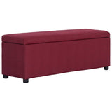 vidaXL Bankje met opbergvak 116 cm polyester lichtgrijs