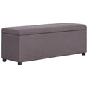 vidaXL Bankje met opbergvak 116 cm polyester lichtgrijs