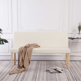 vidaXL Bench 139.5 cm faux leather dark brown