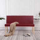 vidaXL Bench 139.5 cm faux leather dark brown