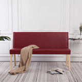 vidaXL Bench 139.5 cm faux leather dark brown