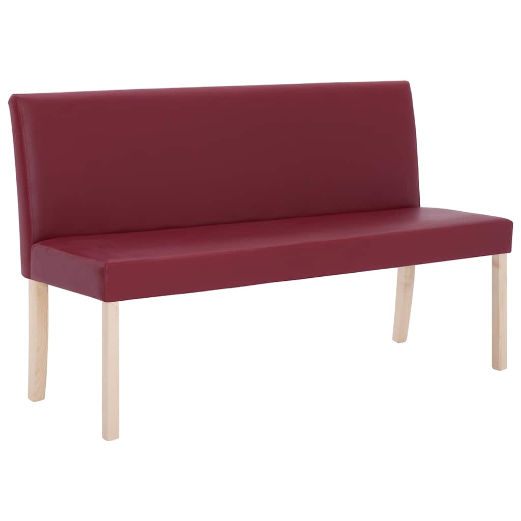 vidaXL Bench 139.5 cm faux leather dark brown