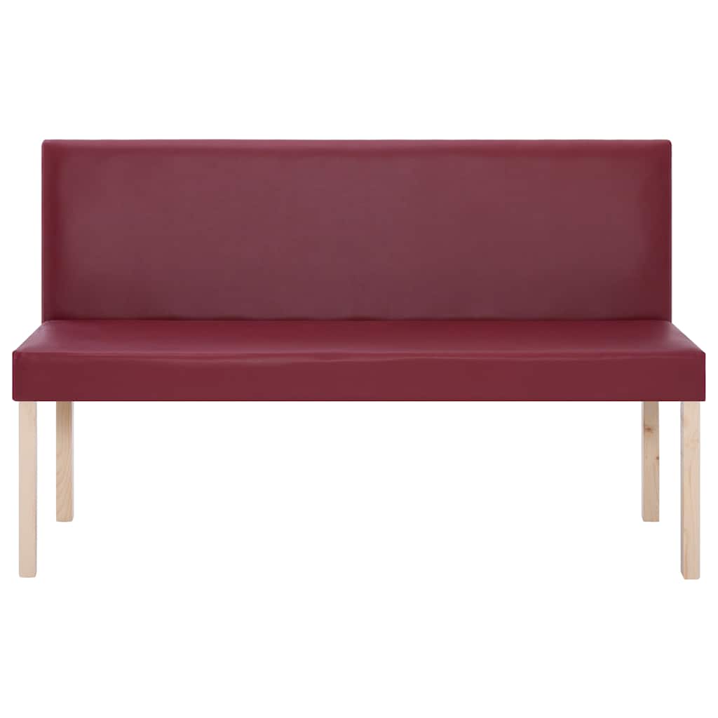 vidaXL Bench 139.5 cm faux leather dark brown