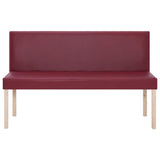 vidaXL Bench 139.5 cm faux leather dark brown