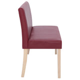 vidaXL Bench 139.5 cm faux leather dark brown