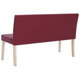 vidaXL Bench 139.5 cm faux leather dark brown