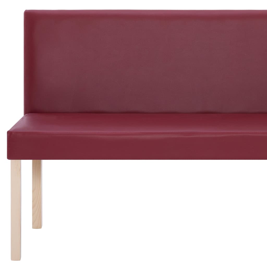 vidaXL Bench 139.5 cm faux leather dark brown