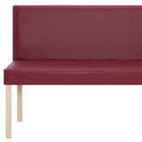 vidaXL Bench 139.5 cm faux leather dark brown