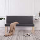 vidaXL Bench 139.5 cm faux leather dark brown