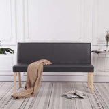 vidaXL Bench 139.5 cm faux leather dark brown