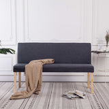 vidaXL Bench 139.5 cm polyester dark grey