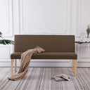 vidaXL Bankje 139,5 cm polyester donkergrijs