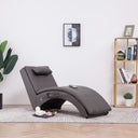 vidaXL Massage chaise longue met kussen kunstleer zwart