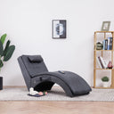 vidaXL Massage Chaise Lounge with Pillow Faux Suede Brown