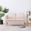vidaXL Two-Seater Sofa Fabric Light Grey