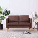 vidaXL Two-Seater Sofa Fabric Light Grey