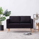 vidaXL Two-Seater Sofa Fabric Light Grey