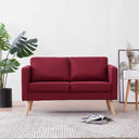 vidaXL Two-Seater Sofa Fabric Light Grey
