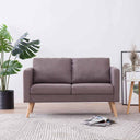 vidaXL Two-Seater Sofa Fabric Light Grey