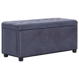 vidaXL Storage Ottoman 87.5 cm Faux Suede Brown